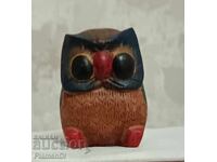 Παλαιό, αντίκα, ξύλινο ειδώλιο κουκουβάγιας