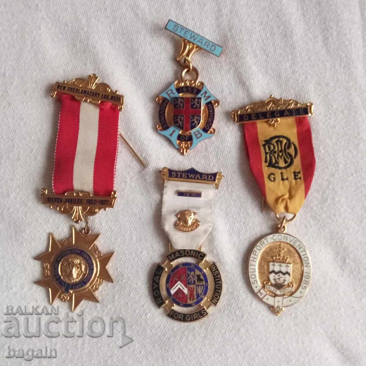Masonic medals in a lot