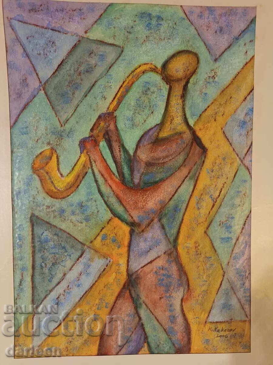 Music with trumpet - 2, Krastyo Nekezov - Burning