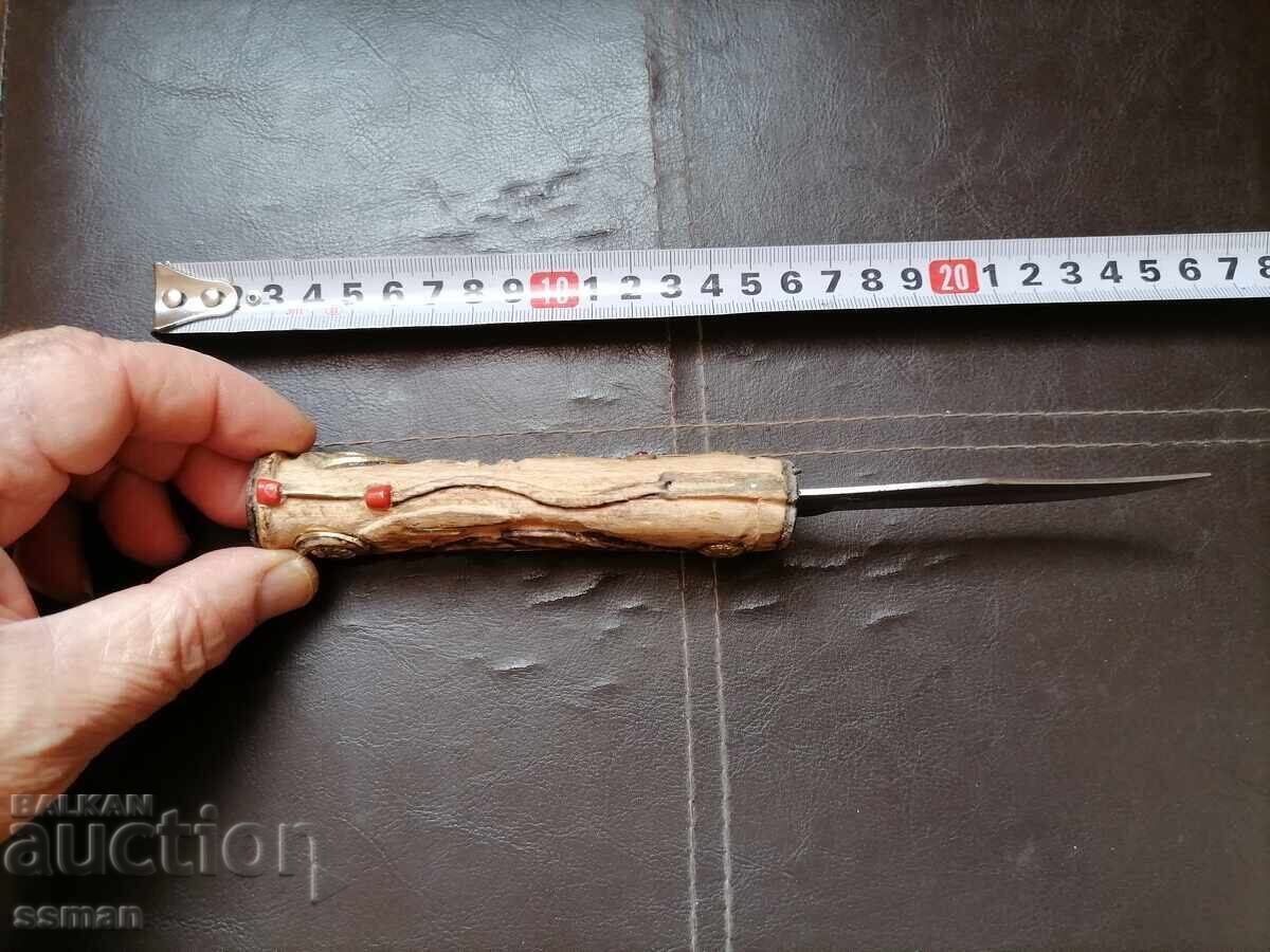 Παράδοση Μαχαίρι με σκαλιστή λαβή με πέτρες - 1