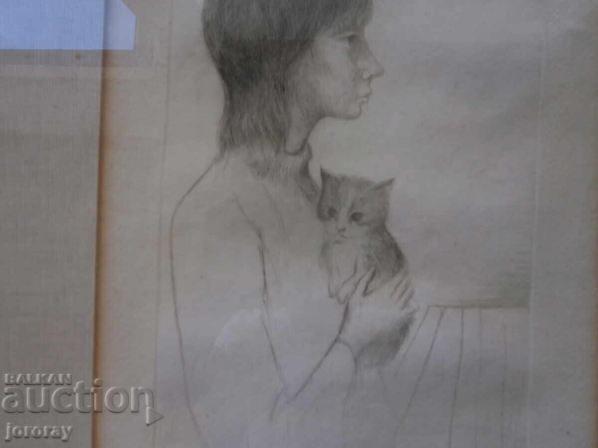 Auction Masterful graphic art painting 42x60cm Auction Masterful graphic art painting 42x60cm