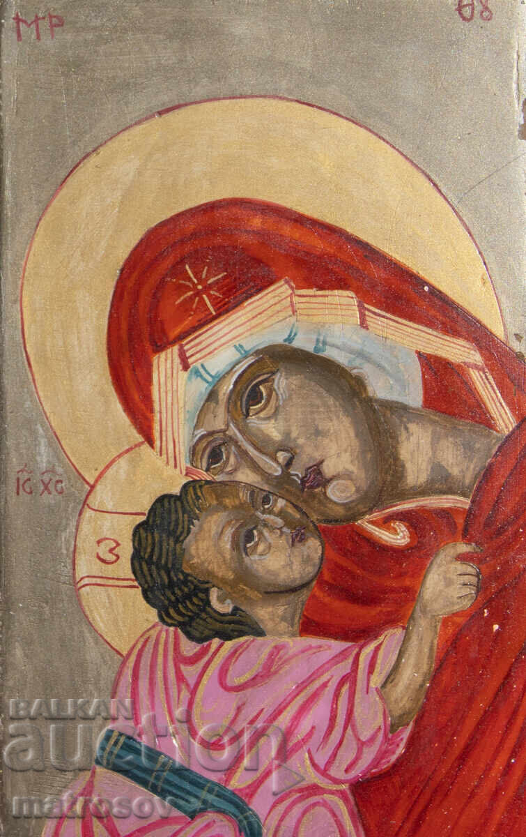 Диптих икона Свети Мина, Света Богородица с Младенеца - 6 Диптих икона Свети Мина, Света Богородица с Младенеца - 6