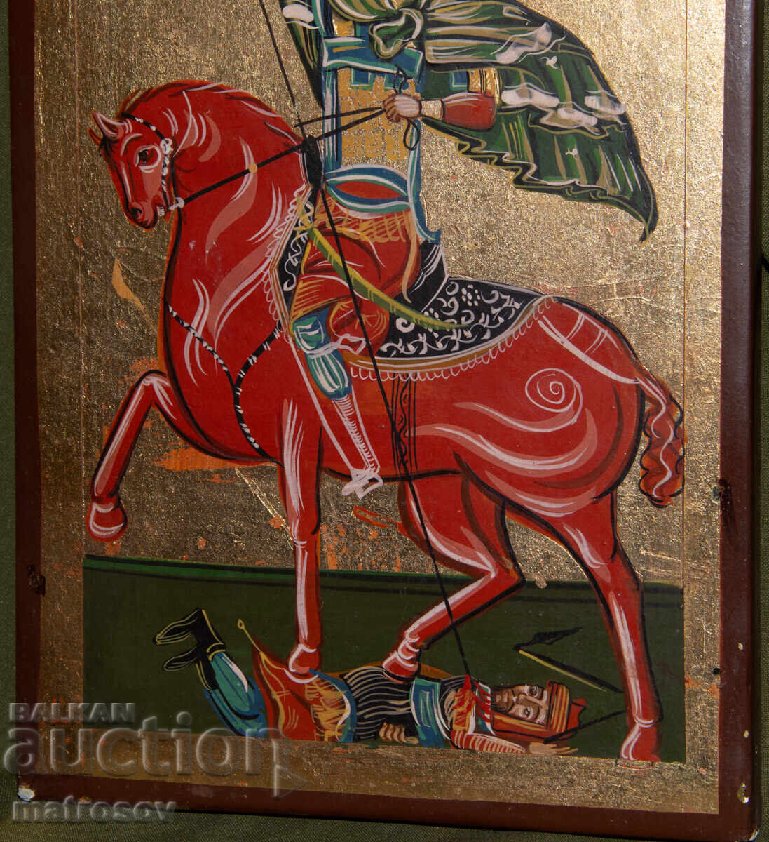 Sfântul Dimitrie, icoană pictată manual, tempera, aurire - 5 Sfântul Dimitrie, icoană pictată manual, tempera, aurire - 5