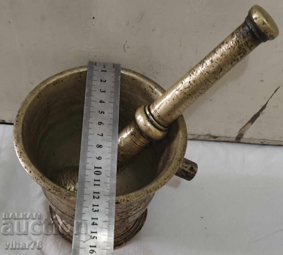 Παλιό μπρούτζινο γουδί, γουδοχέρι, γουδί - 6