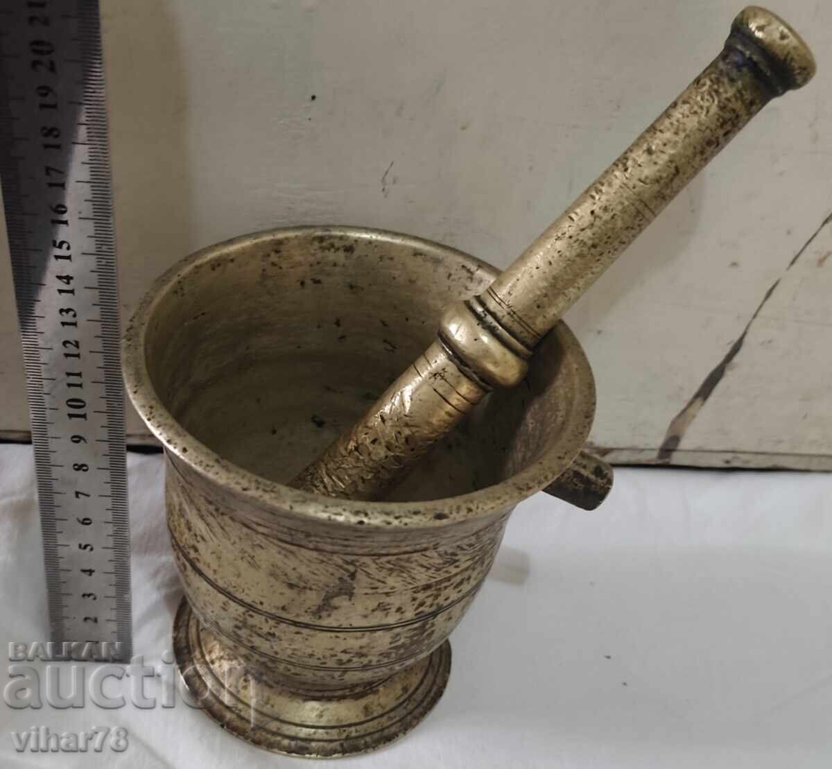 Παλιό μπρούτζινο γουδί, γουδοχέρι, γουδί - 7