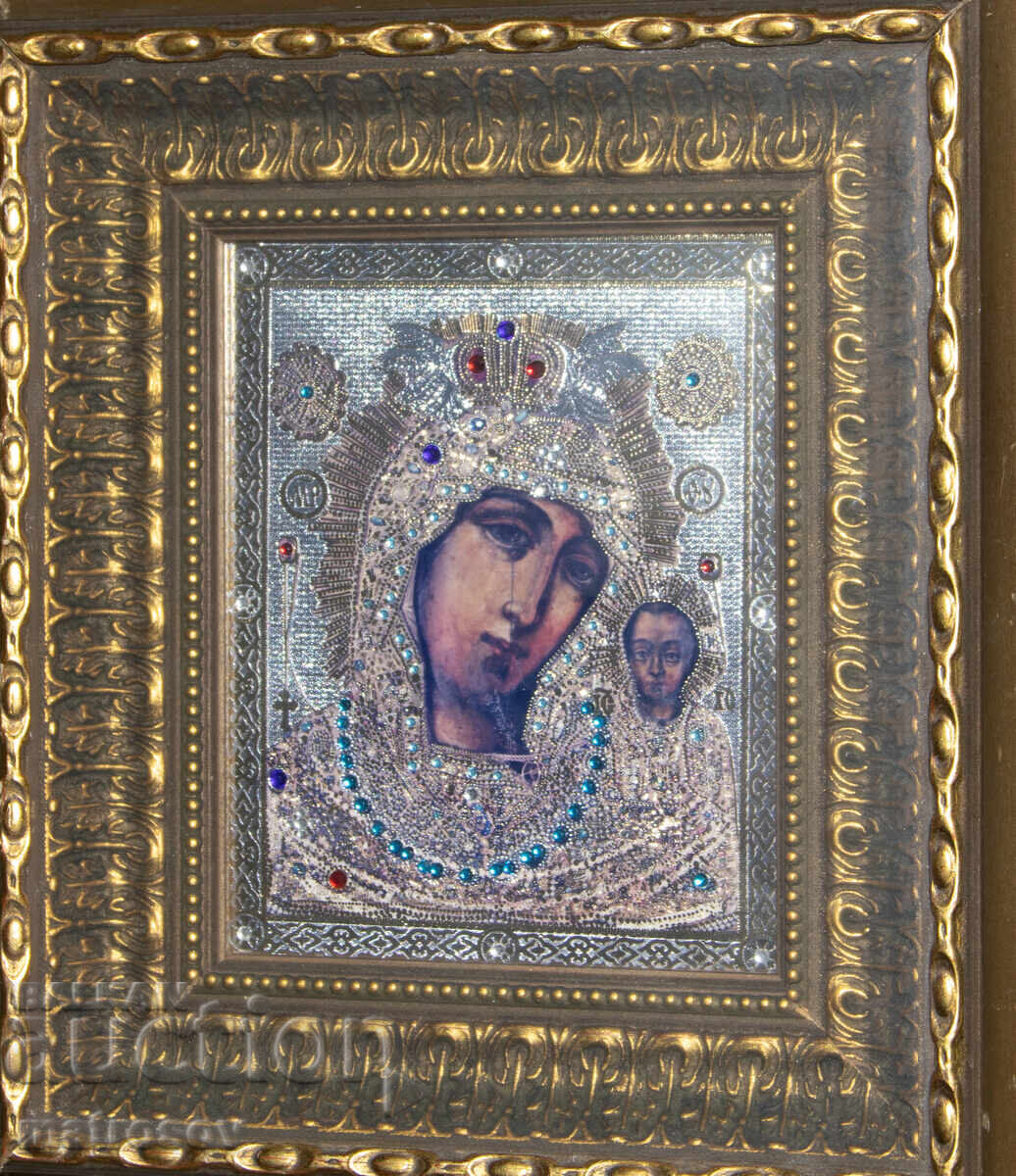 Auction  Lithograph Icon, Mother of God with the Child