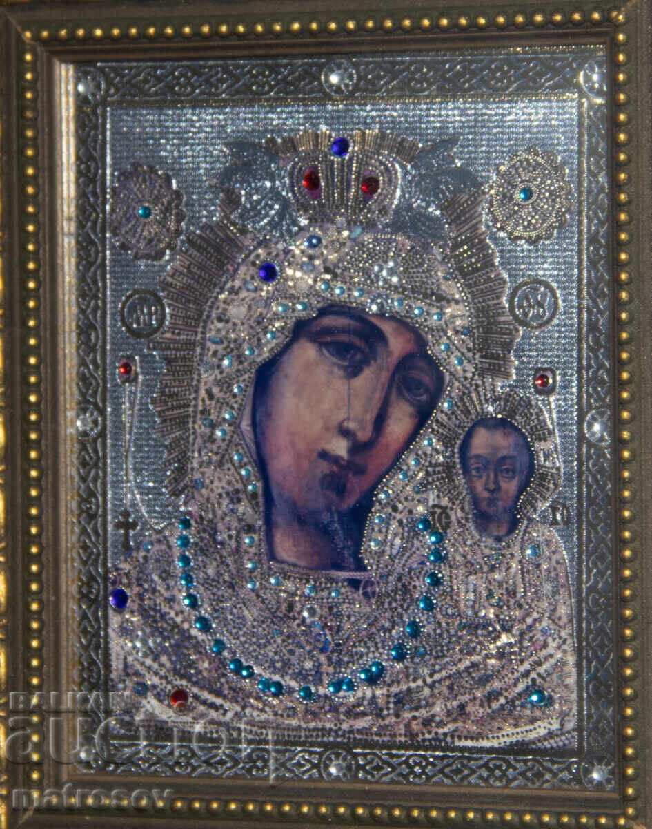 Lithograph Icon, Mother of God with the Child - 5