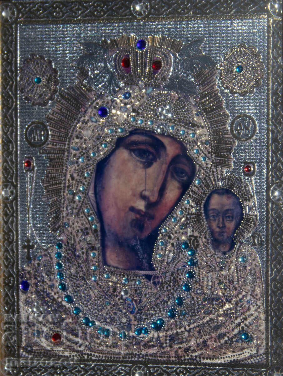 Lithograph Icon, Mother of God with the Child - 6