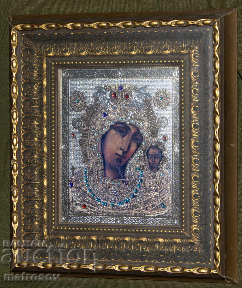 Lithograph Icon, Mother of God with the Child