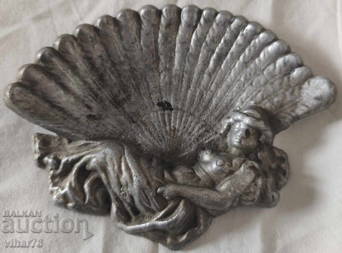 Summer Aluminum Ashtray in Art Deco Style