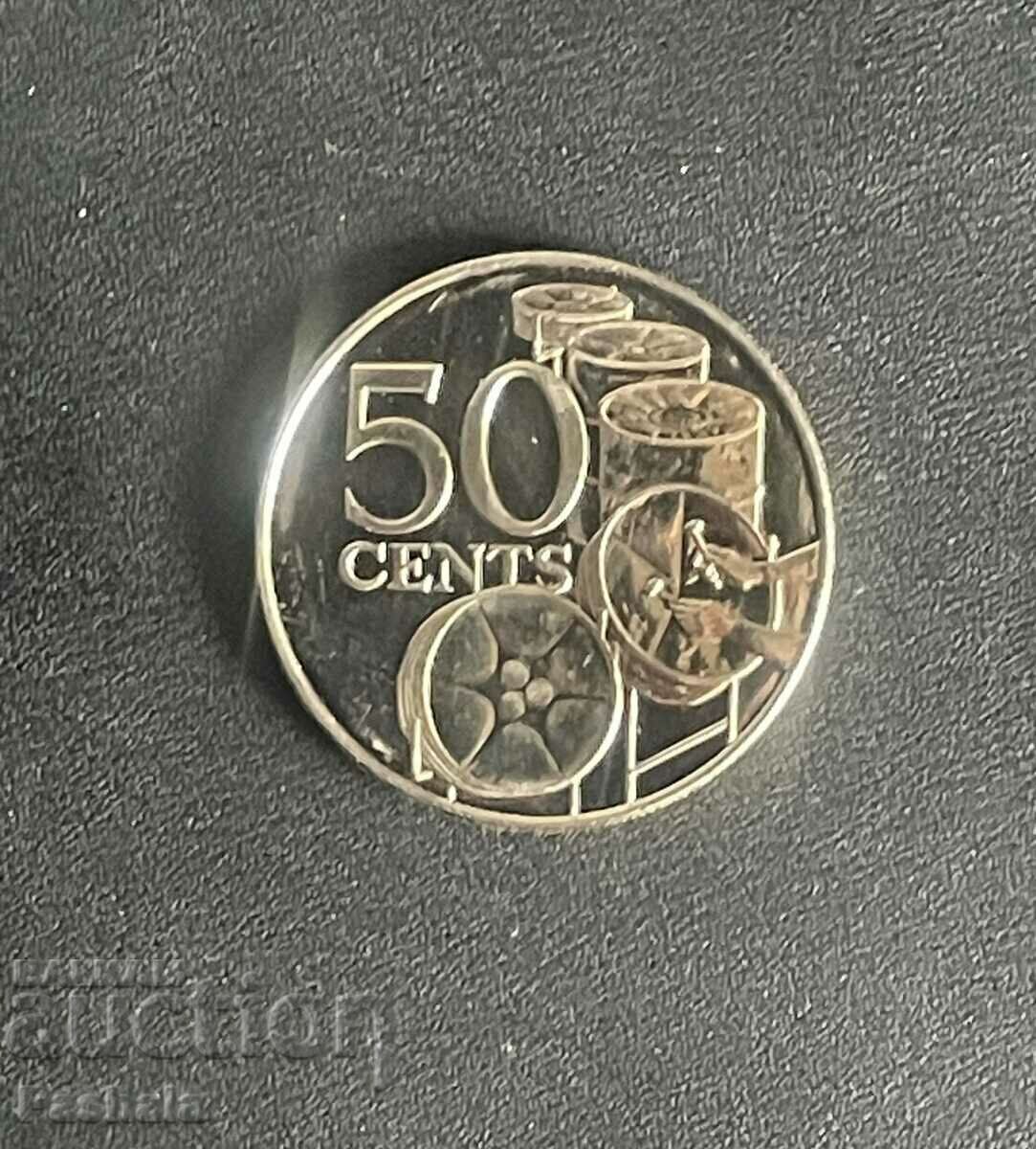 Trinidad and Tobago 50 cents 2003