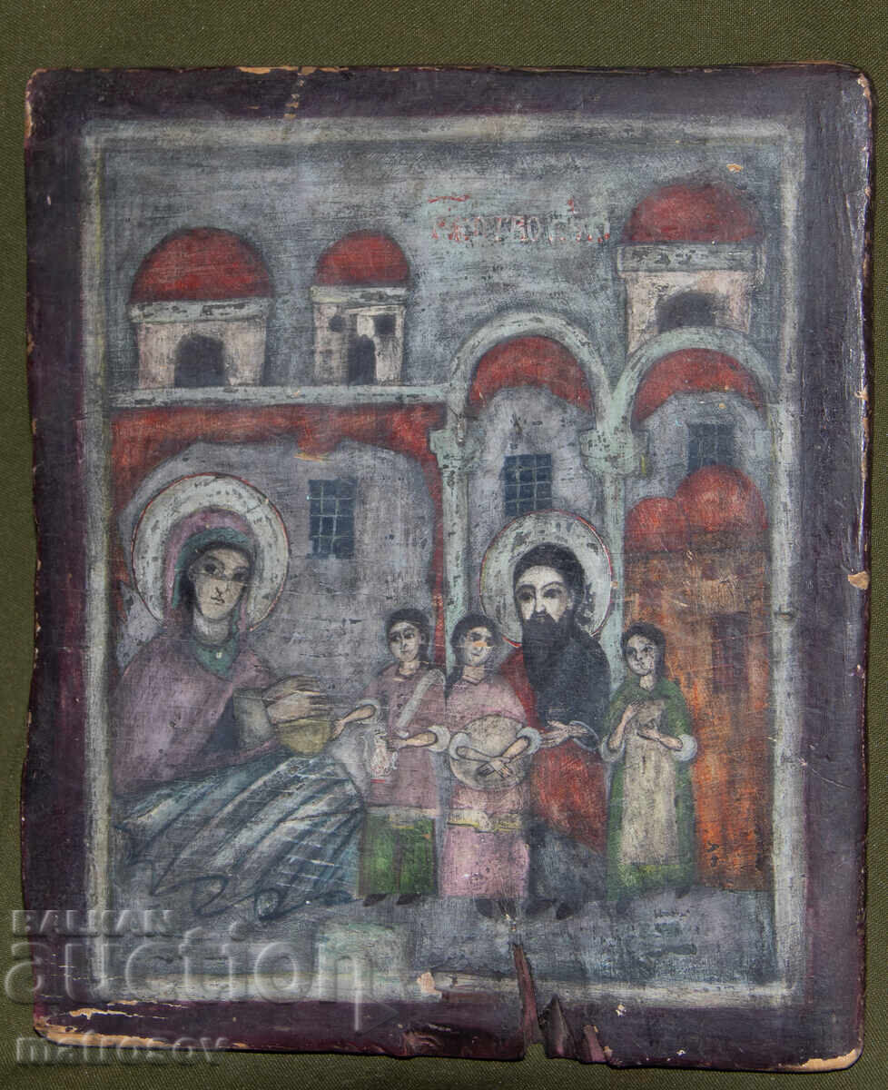 Nativity of the Theotokos, hand-painted icon, tempera paints with price 200.00 BGN | € 102.26