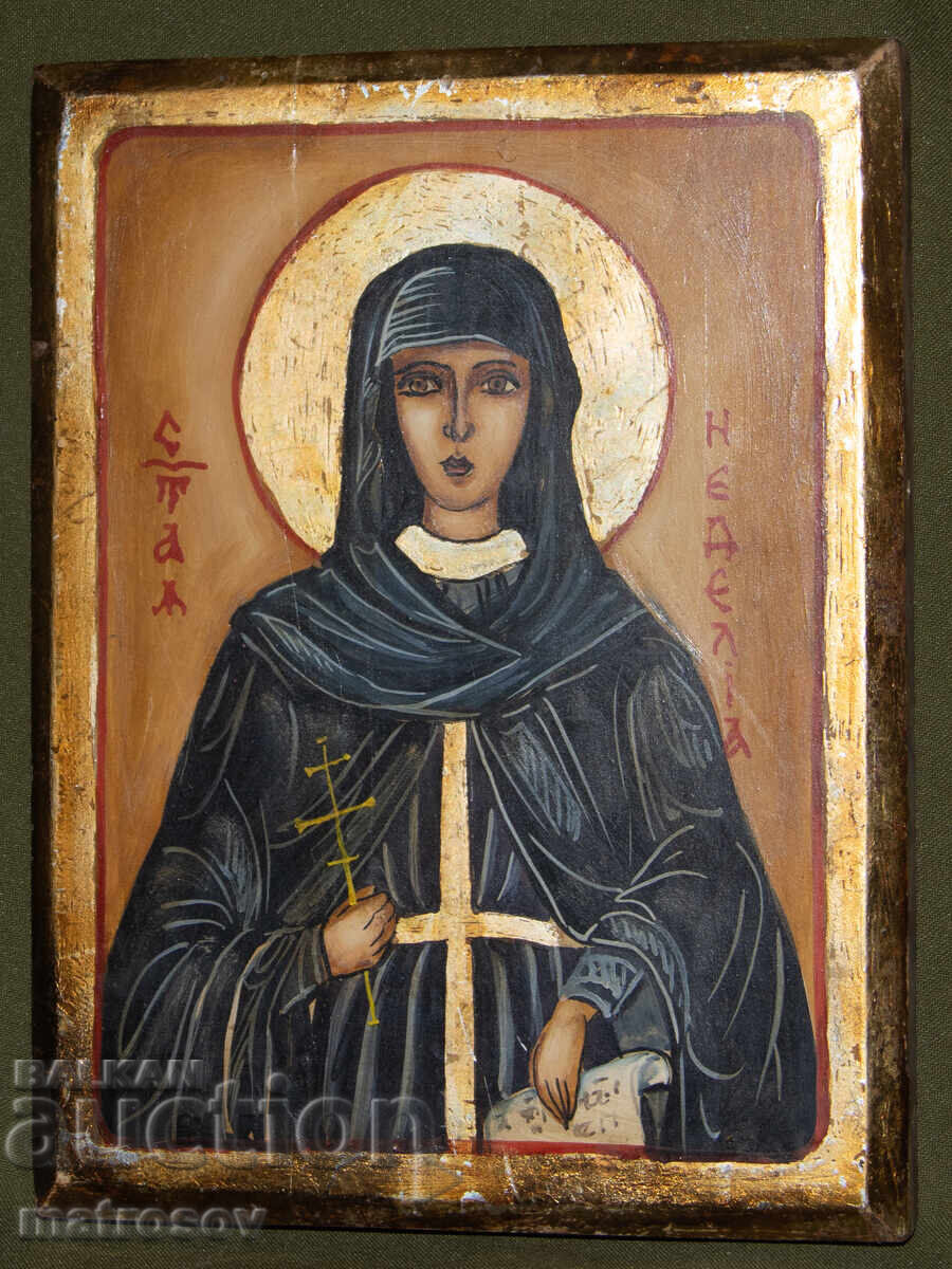 St. Nedelya, hand-painted icon, tempera paints with price 200.00 BGN | € 102.26