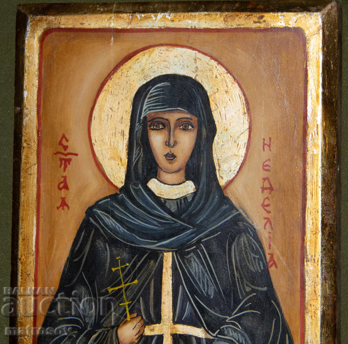 Auction  St. Nedelya, hand-painted icon, tempera paints