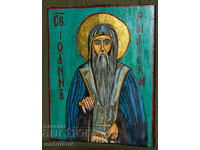 Sfântul Ioan Rilski, icoană pictată manual, vopsele tempera