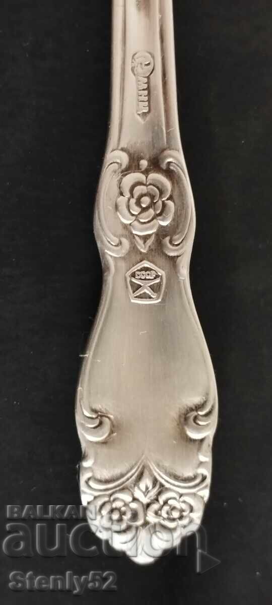 Δημοπρασία 2 ασημένια κουταλάκια τσαγιού/καφέ με μελχιόρ από την ΕΣΣΔ Δημοπρασία 2 ασημένια κουταλάκια τσαγιού/καφέ με μελχιόρ από την ΕΣΣΔ