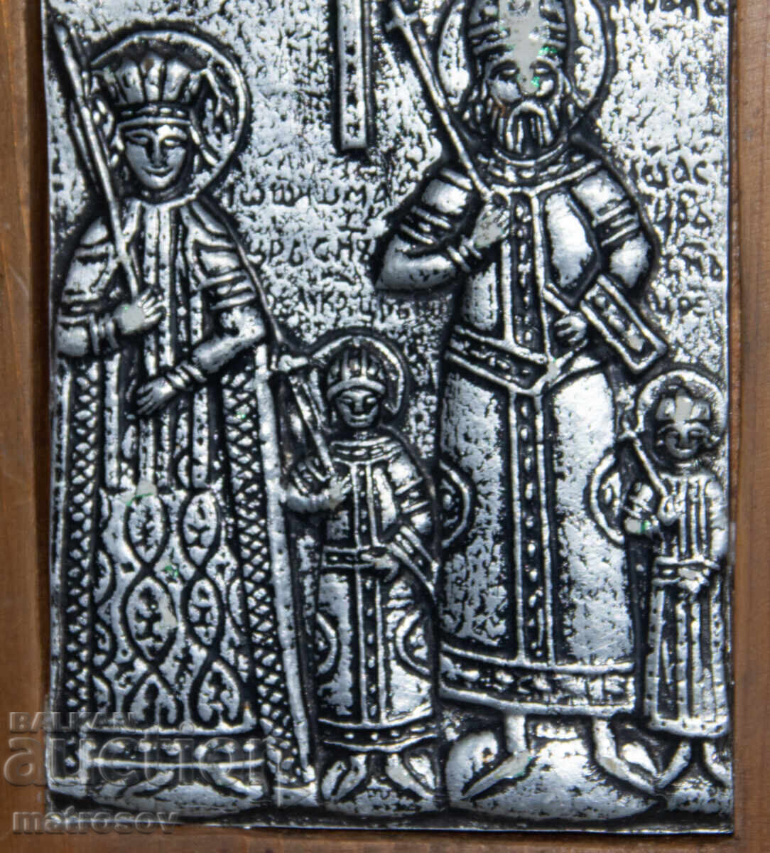 Tsar Ivan Alexander XIV, metal icon on wood - 5
