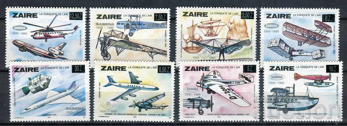 Ζαίρ 1985 ε. MnH - Αεροπορία, αεροπλάνα