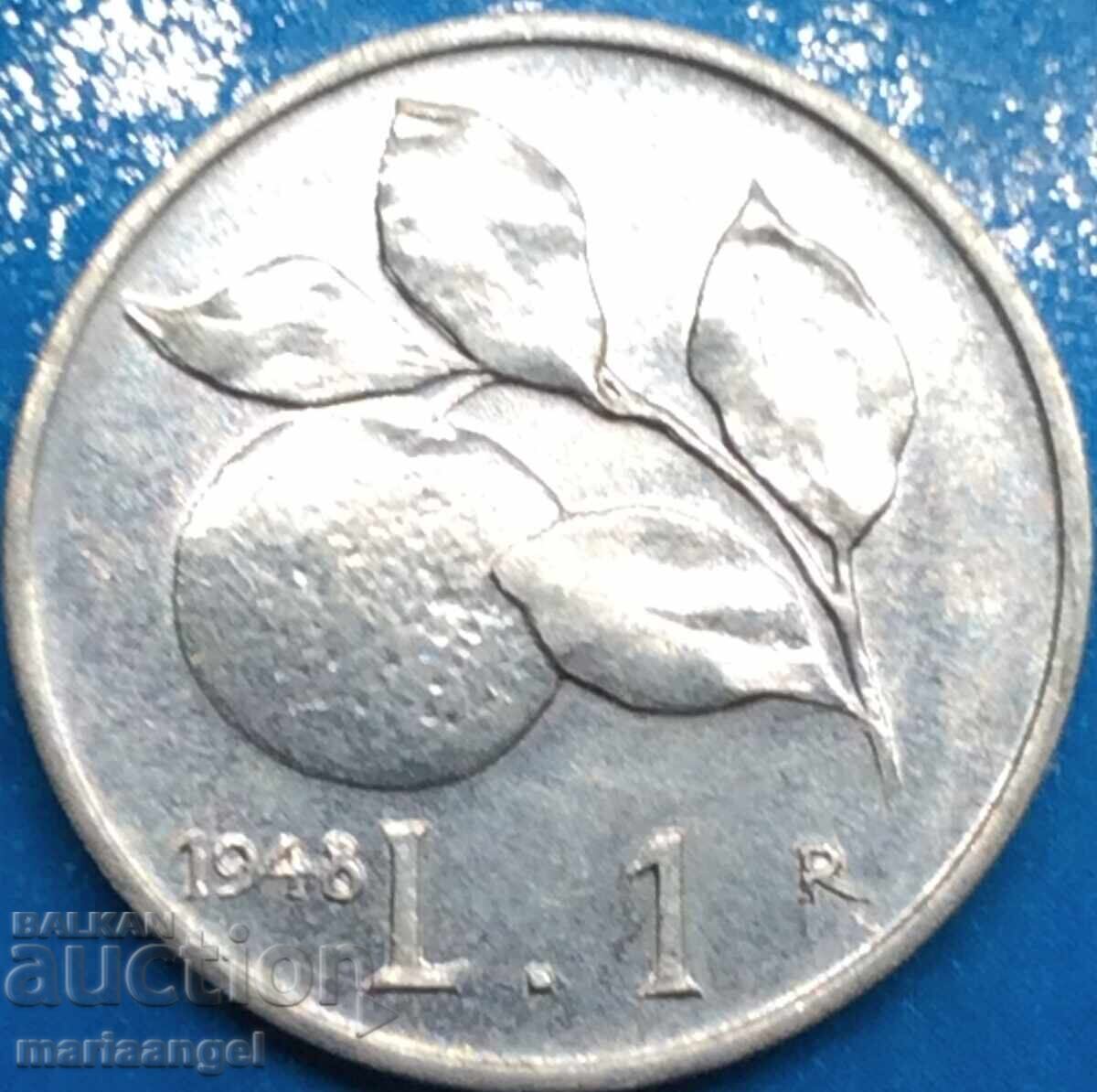 1 Lira 1948 Italy Republic