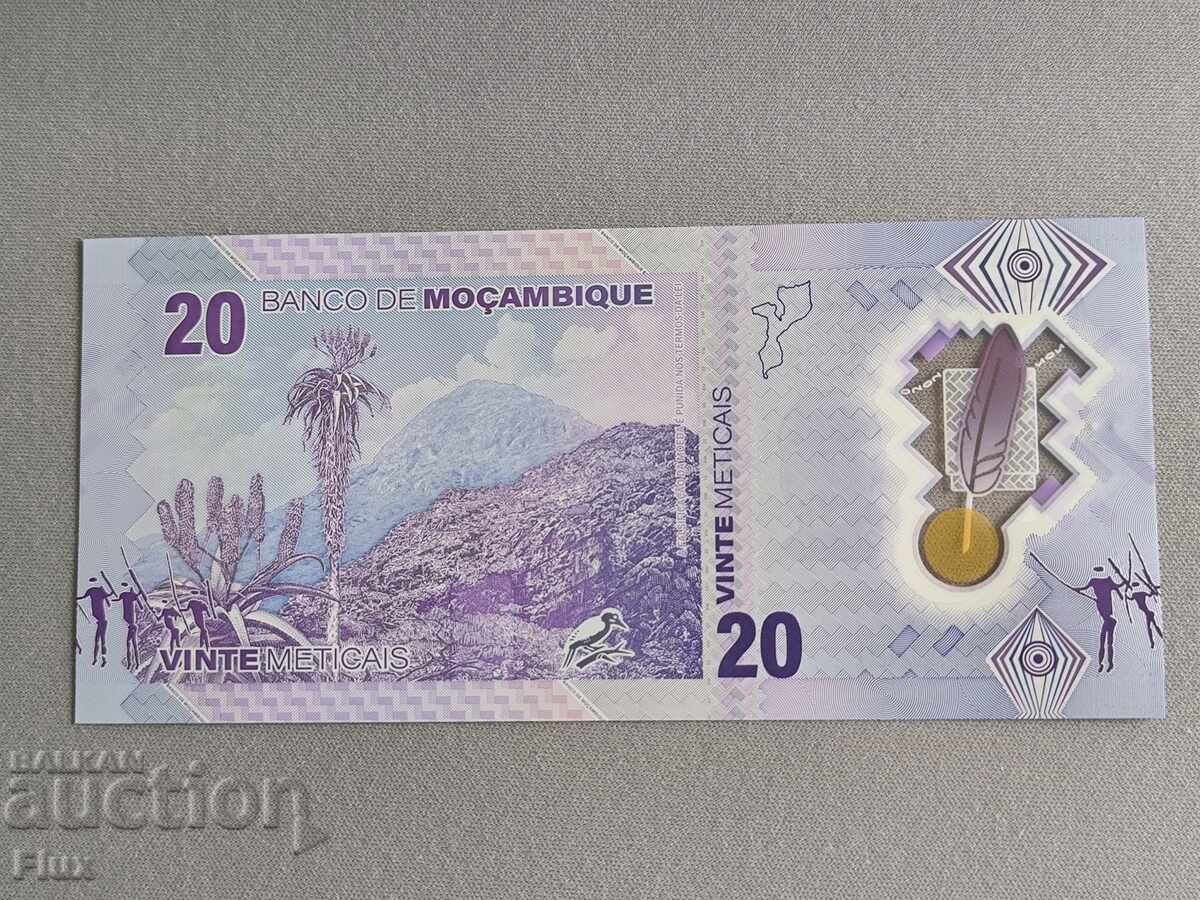 Τραπεζογραμμάτιο - Μοζαμβίκη - 20 meticais UNC | 2024 με τιμή 10.00 BGN | € 5.11 Τραπεζογραμμάτιο - Μοζαμβίκη - 20 meticais UNC | 2024 με τιμή 10.00 BGN | € 5.11