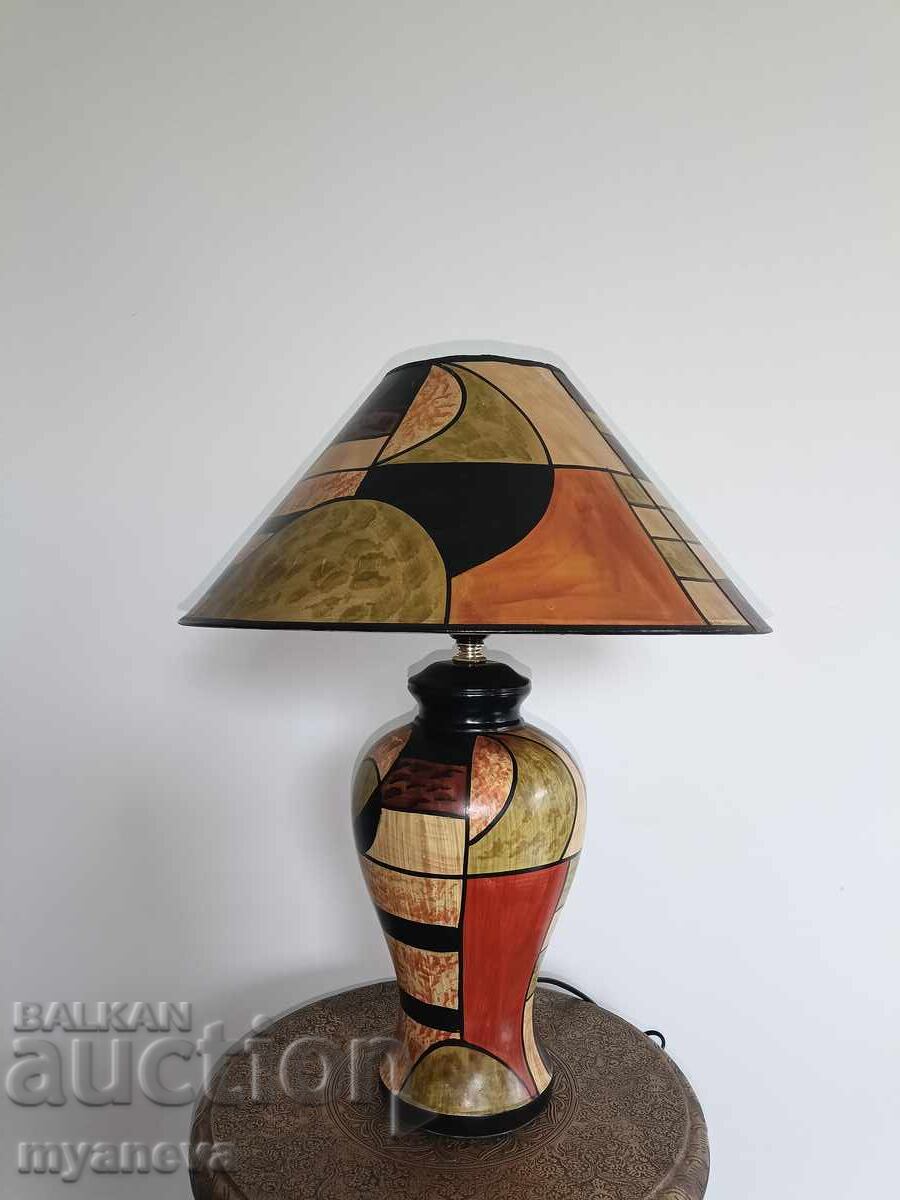 Vintage, table lamp with abstract art design with price 80.00 BGN | € 40.90