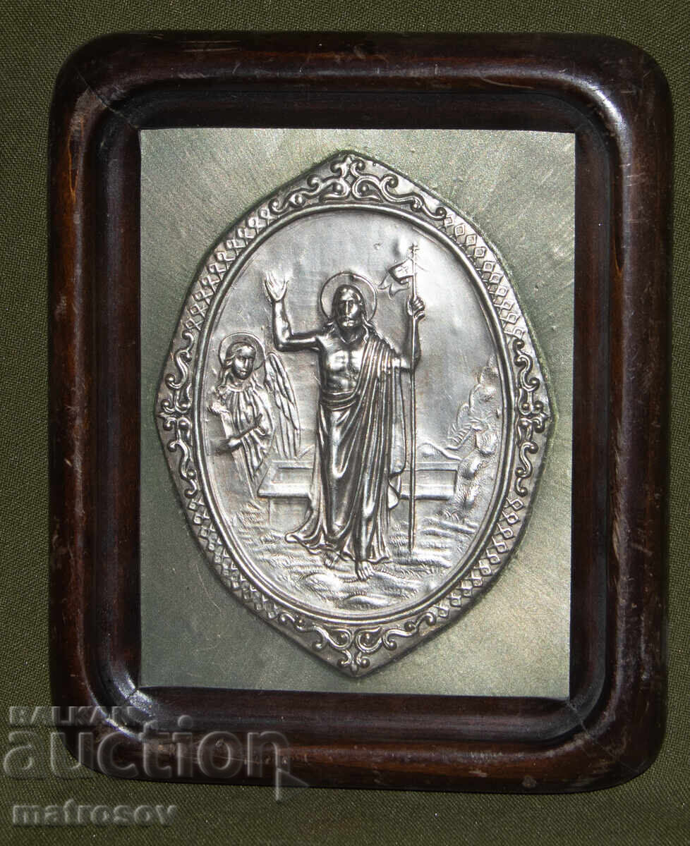 Аукцион Ръчно изработена метална икона, барелеф, Възкресение