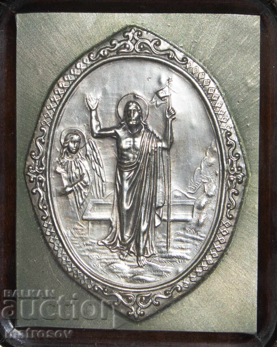 Доставка на Ръчно изработена метална икона, барелеф, Възкресение