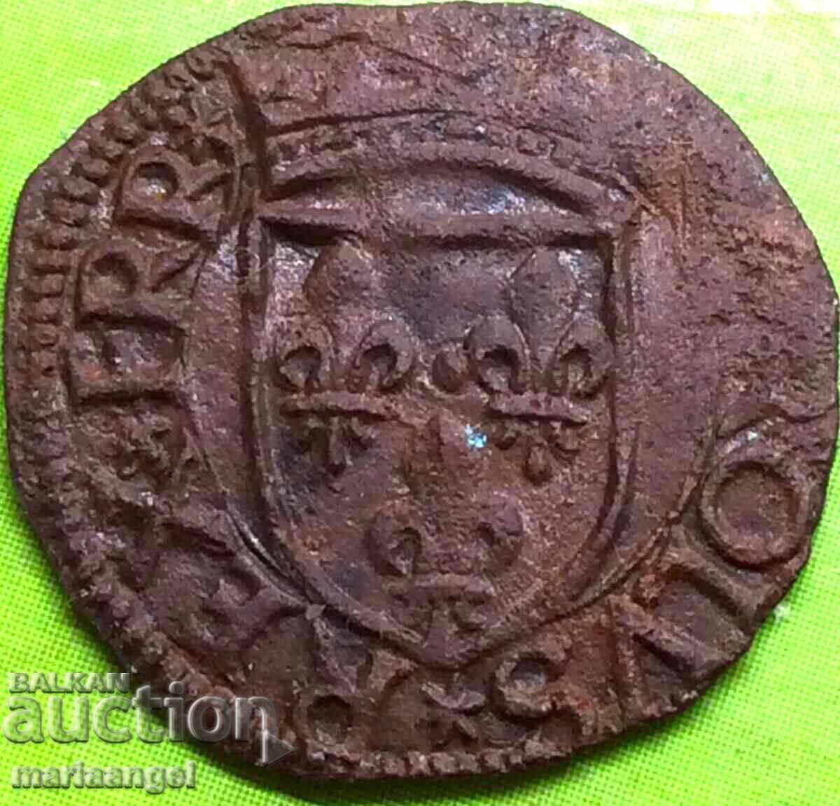 Ιταλία 1 cavallo (Cahn) Aquileia Charles VIII Crest+Eagle - ΣΠΑΝΙΟ - 5