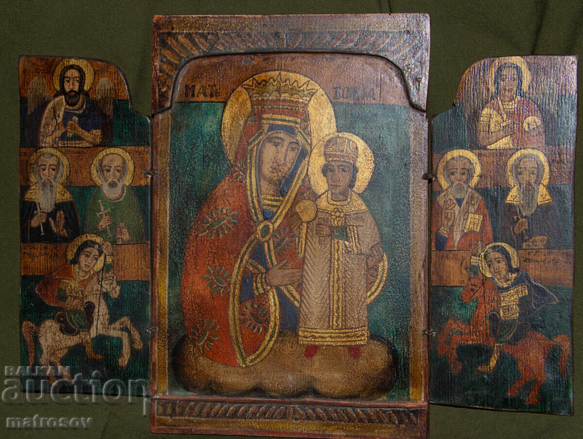 Triptych Icon of the Holy Theotokos with the Infant with price 450.00 BGN | € 230.08