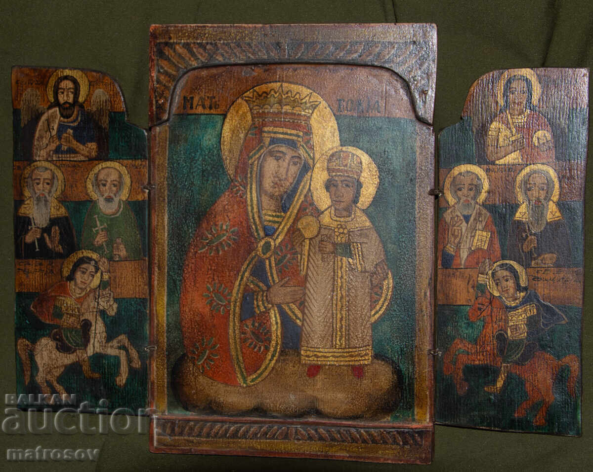 Auction  Triptych Icon of the Holy Theotokos with the Infant