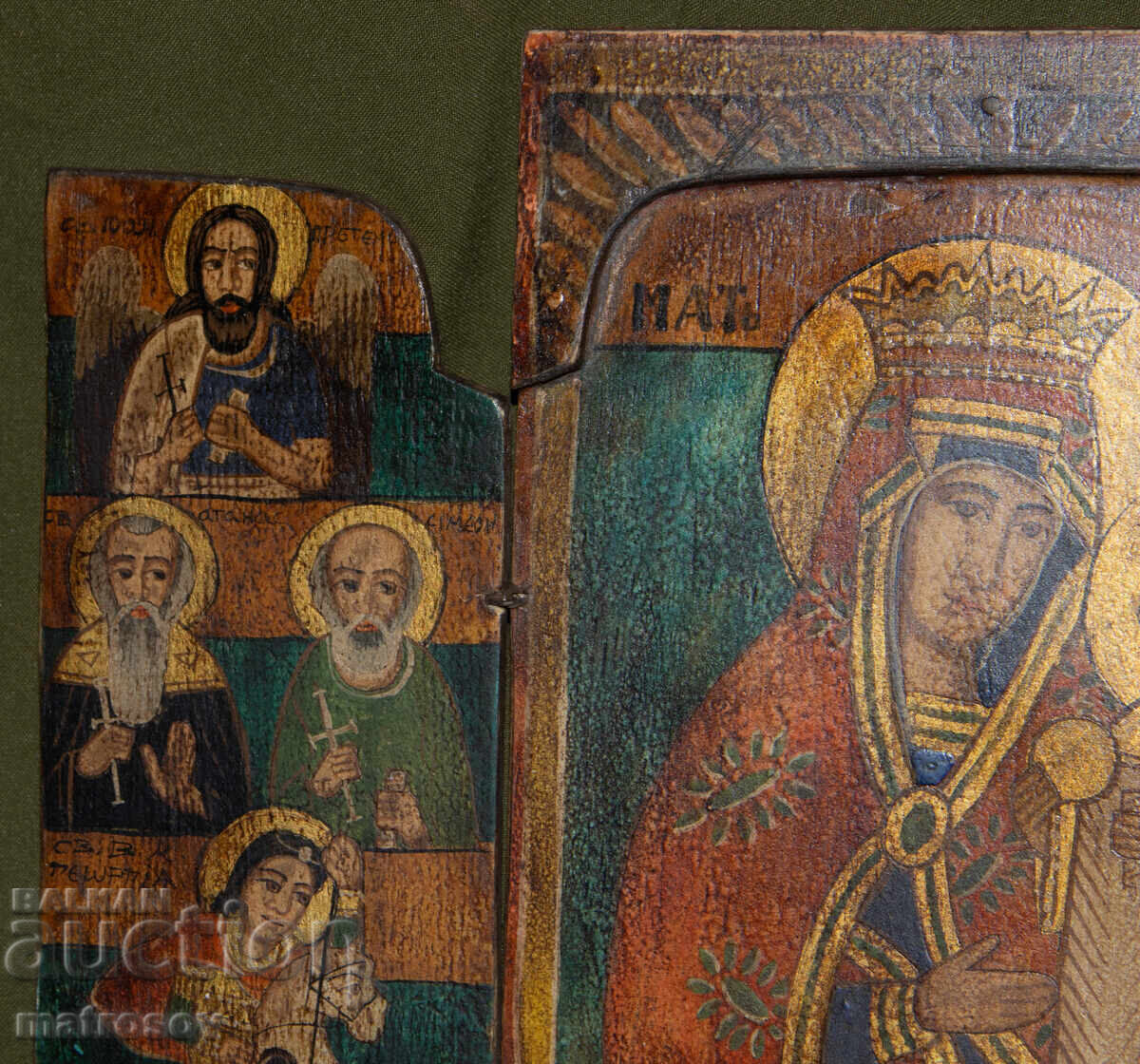 Delivery of Triptych Icon of the Holy Theotokos with the Infant