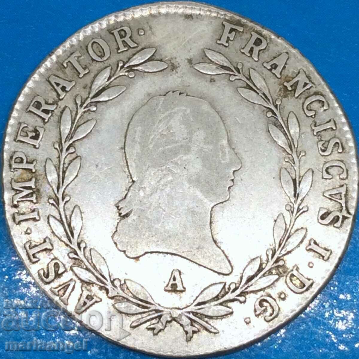Licitație 20 Kreuzer 1817 Austria A - Viena Ungaria Argint Licitație 20 Kreuzer 1817 Austria A - Viena Ungaria Argint