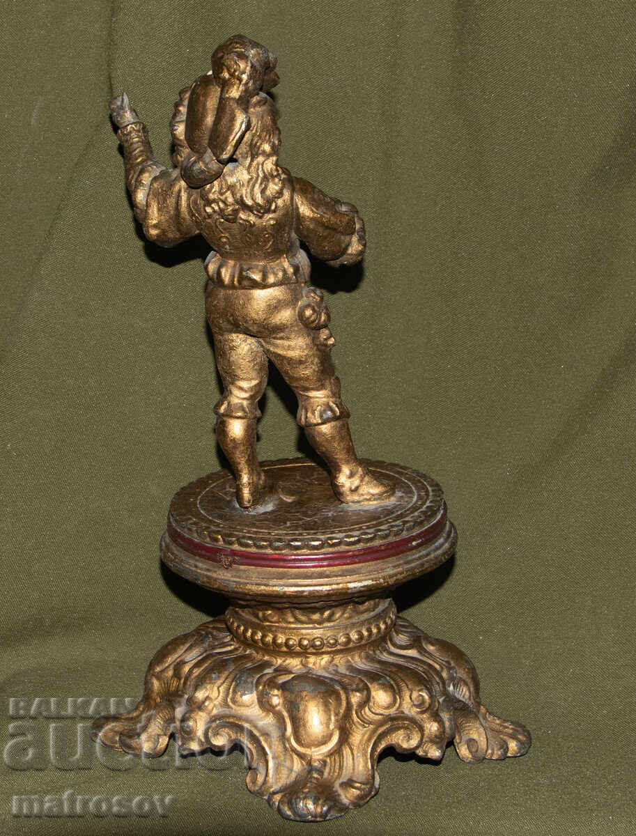 Livrarea Statuetă decorativă veche din metal, figură de bărbat
