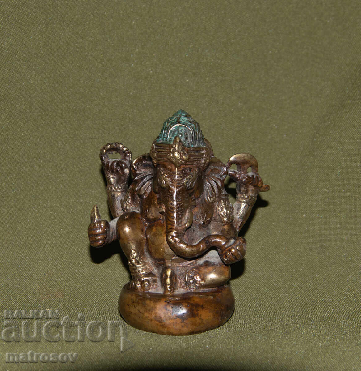 Μικρό μπρούτζινο διακοσμητικό άγαλμα, Γκανέσα με τιμή 150.00 BGN | € 76.69