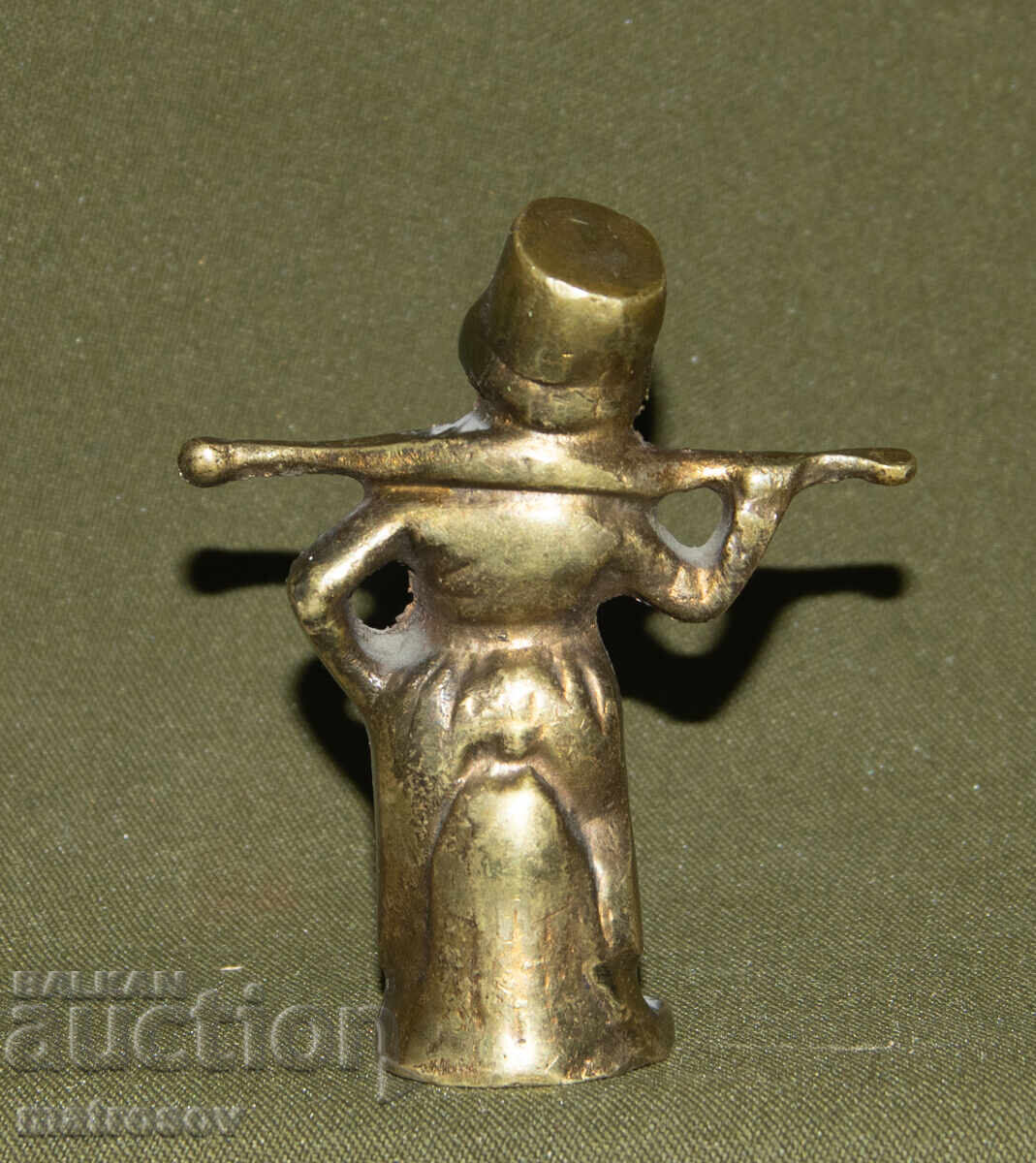 Малка бронзова фигура скулптура момче - 5
