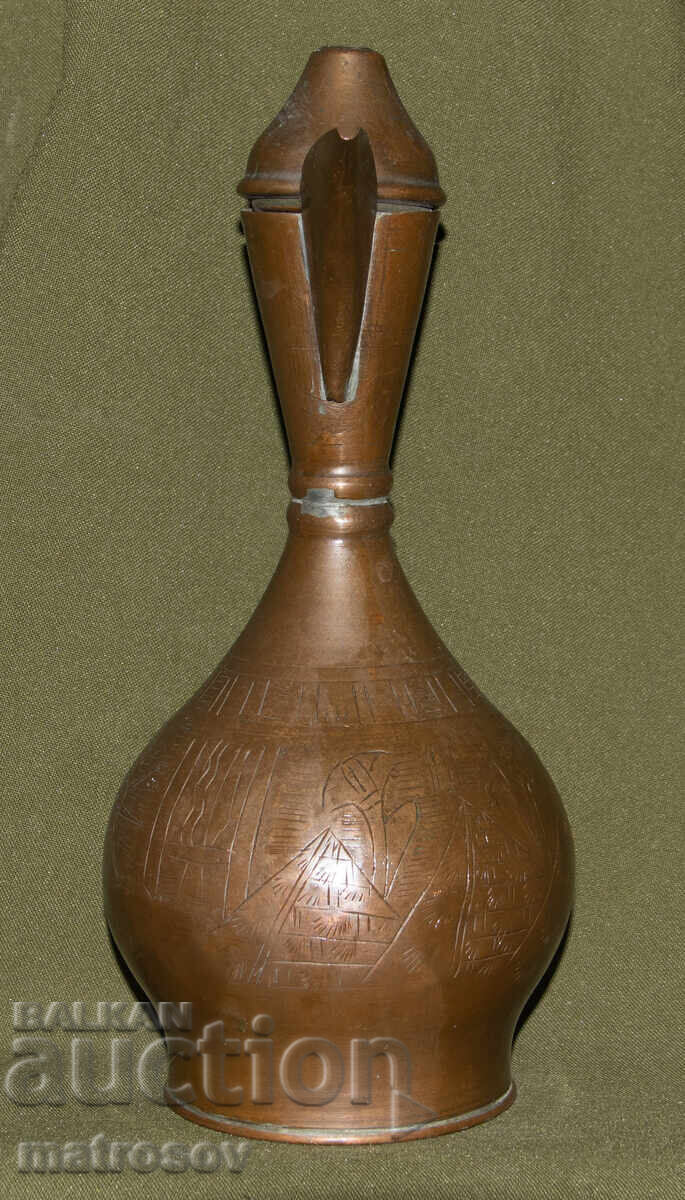 Δημοπρασία Χειροποίητη, γερή χάλκινη κανάτα Δημοπρασία Χειροποίητη, γερή χάλκινη κανάτα