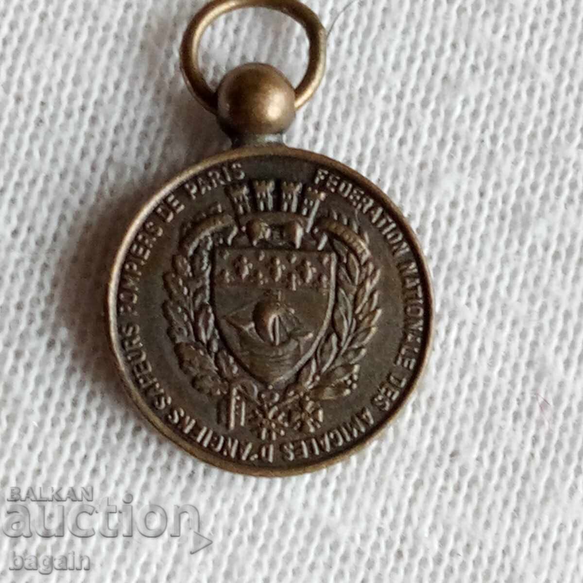 Σπάνια μικρογραφία μεταλλίου πυροσβέστη