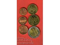 АЗЕРБАЙДЖАН AZERBAIJAN 1 3 5 10 20 50 issue  БИМЕТАЛНА UNC