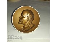 Голям настолен плакет , бронзово пано - ЛЕНИН . Русия ,СССР