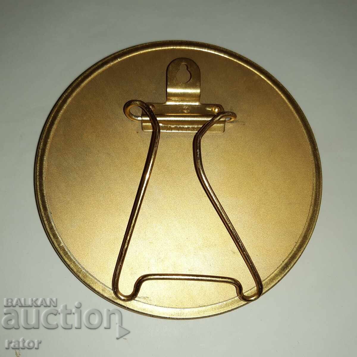 Livrarea Placă mare de birou, panou de bronz - LENIN. Rusia, URSS