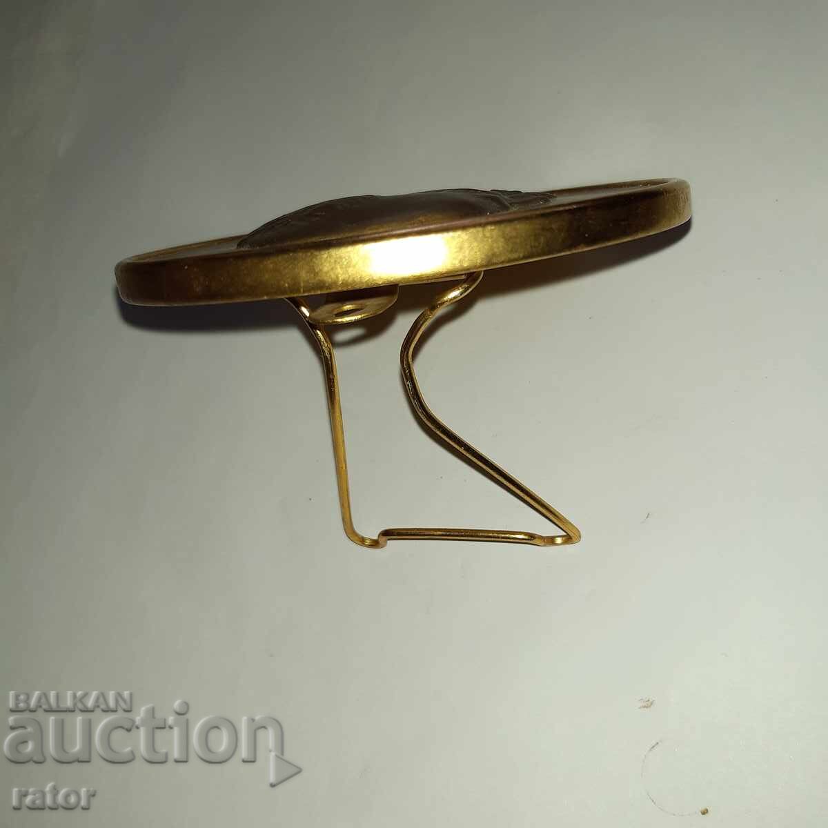 Placă mare de birou, panou de bronz - LENIN. Rusia, URSS - 5