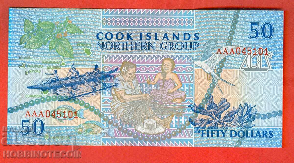 INSULA COOK - Emisiune de 50 $ - issue 1992 - Nr. 10 NOU UNC
