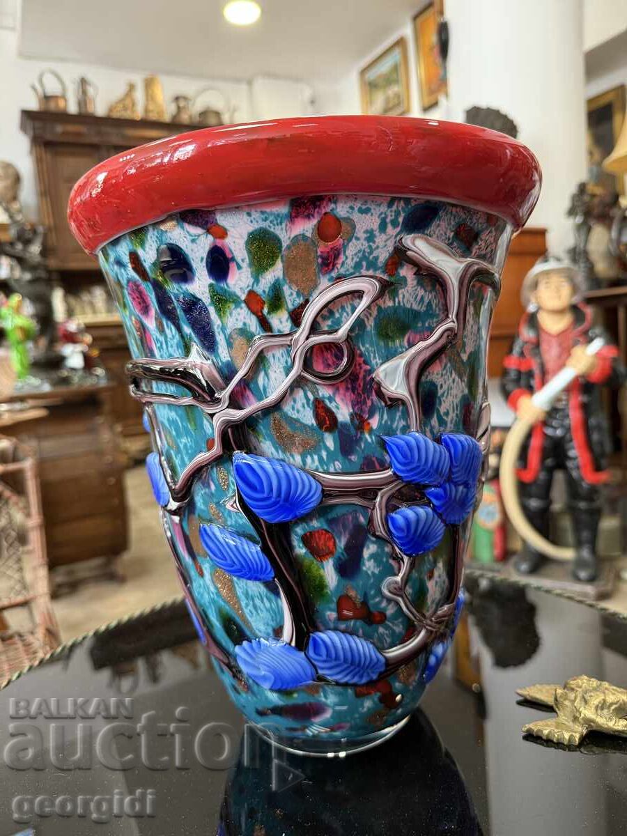 Multicolor Glass Vase - Murano. No. 7382 with price 555.00 BGN | € 283.77