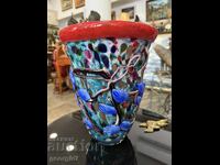 Vază de sticlă multicoloră - Murano. Nr. 7382
