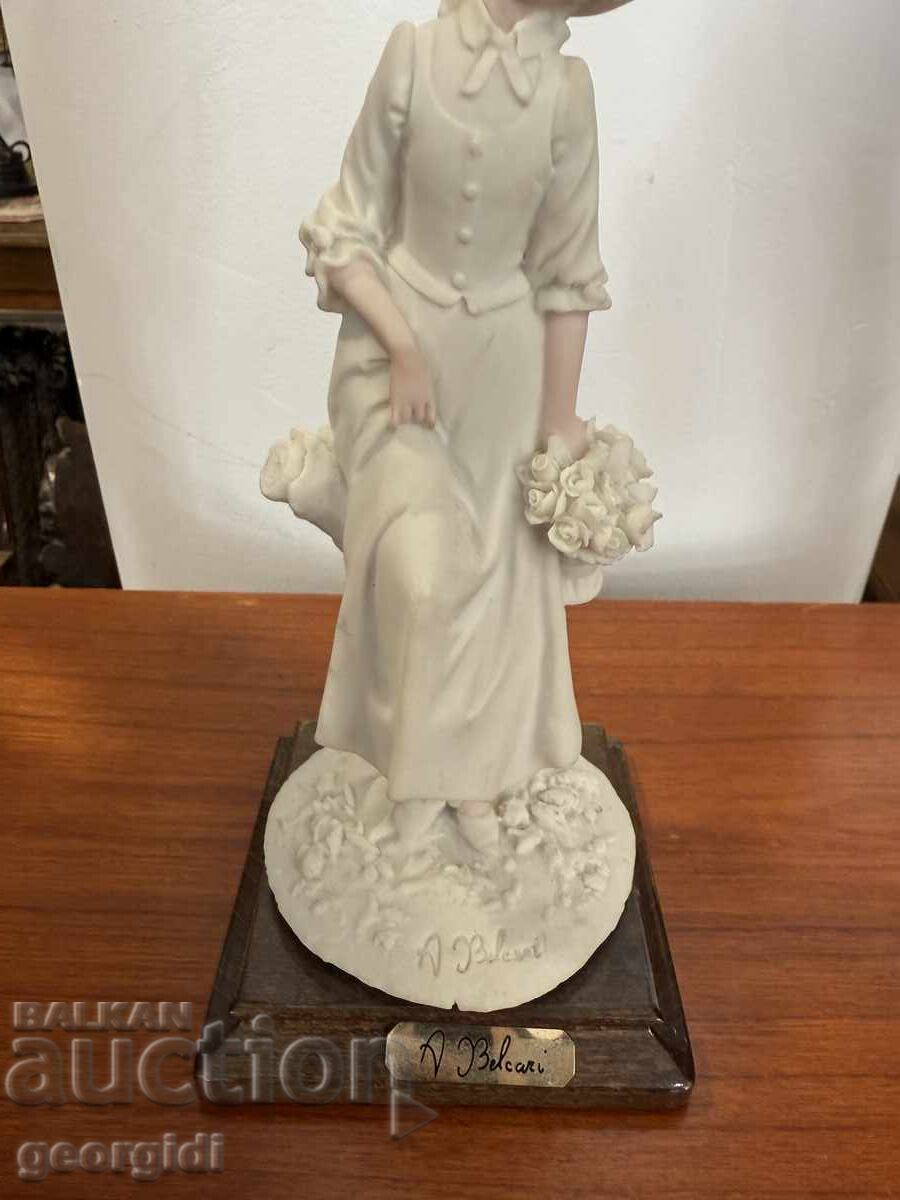 Auction  French female figure of a girl - Auro Belcari. No. 7384