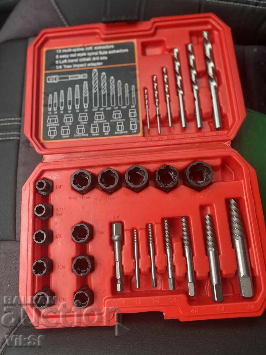 Extractoare pentru piulițe și șuruburi deteriorate 8-19 mm, 26 piese Extractoare pentru piulițe și șuruburi deteriorate 8-19 mm, 26 piese