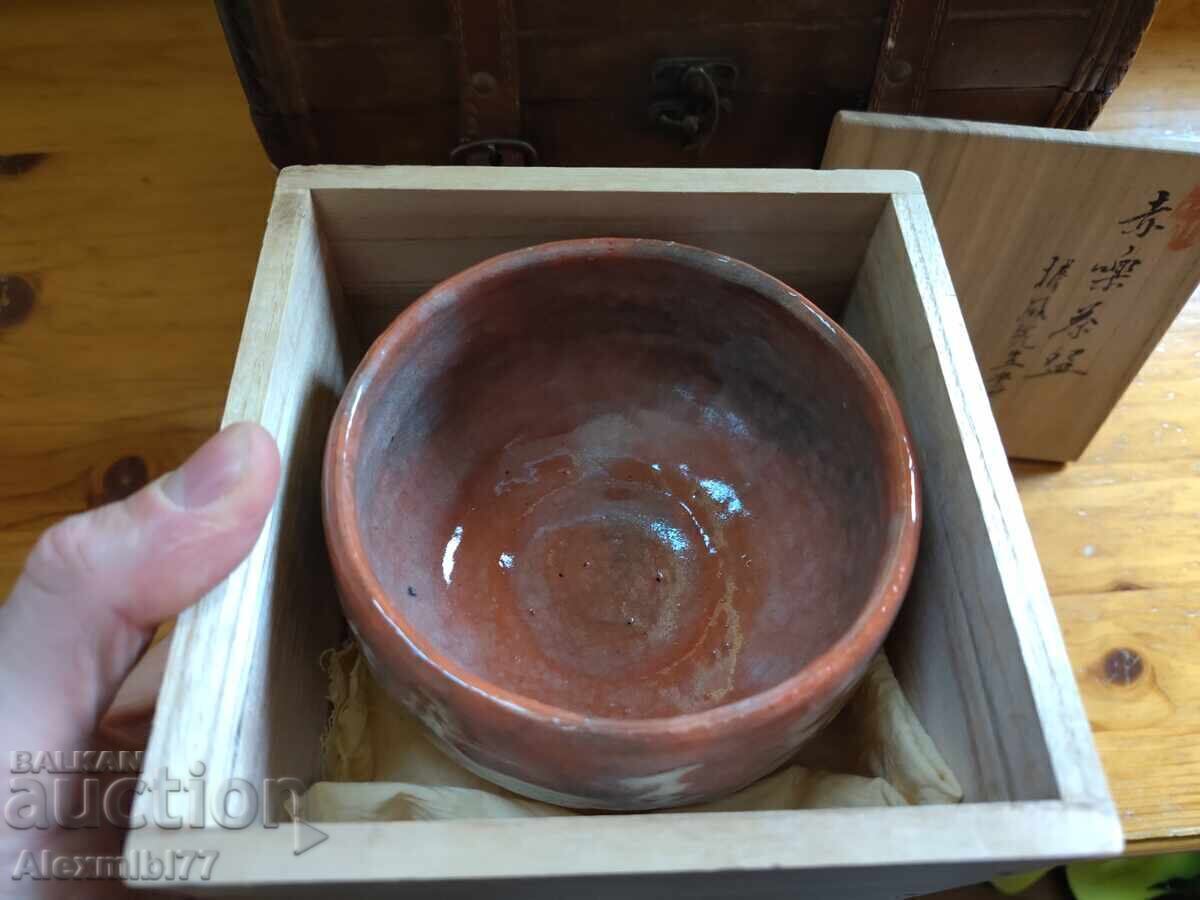 Ceramică japoneză antică - castron de ceai - Ieroglifă - Japonia - 6 Ceramică japoneză antică - castron de ceai - Ieroglifă - Japonia - 6