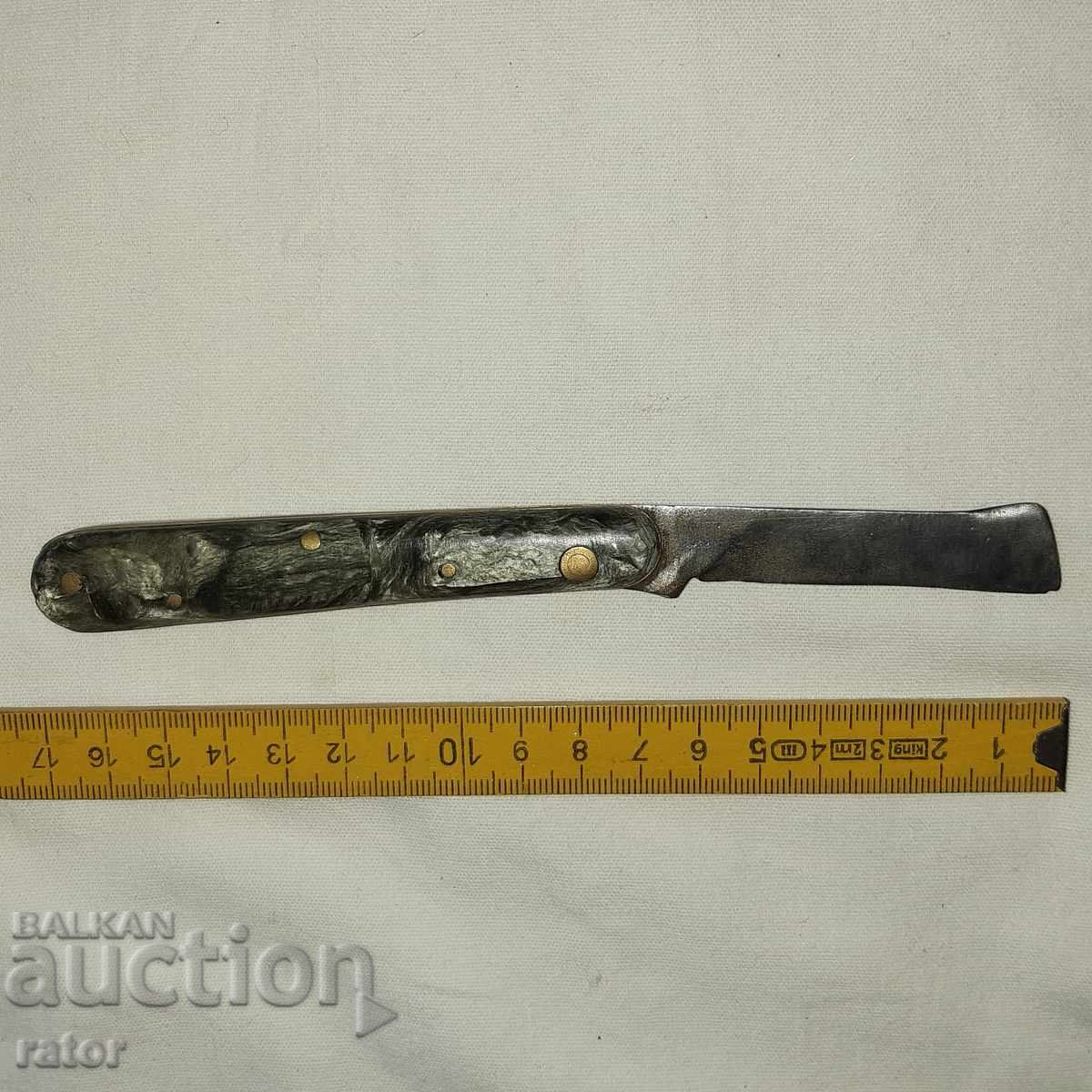 Παλιό κηπουρικό μαχαίρι, μαχαίρι, σήμανση Παλιό κηπουρικό μαχαίρι, μαχαίρι, σήμανση