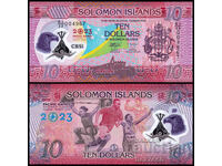 ❤️ ⭐ Νήσοι Σολομώντος 2023 10 $ Polymer UNC Νέο ⭐ ❤️