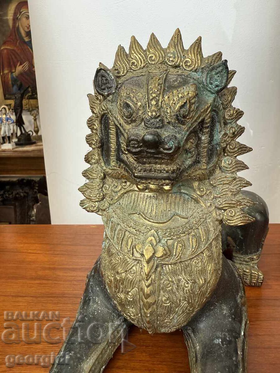 Παράδοση Χάλκινο άγαλμα αυτοκρατορικού λιονταριού Σίγκχα. Νο. 7385